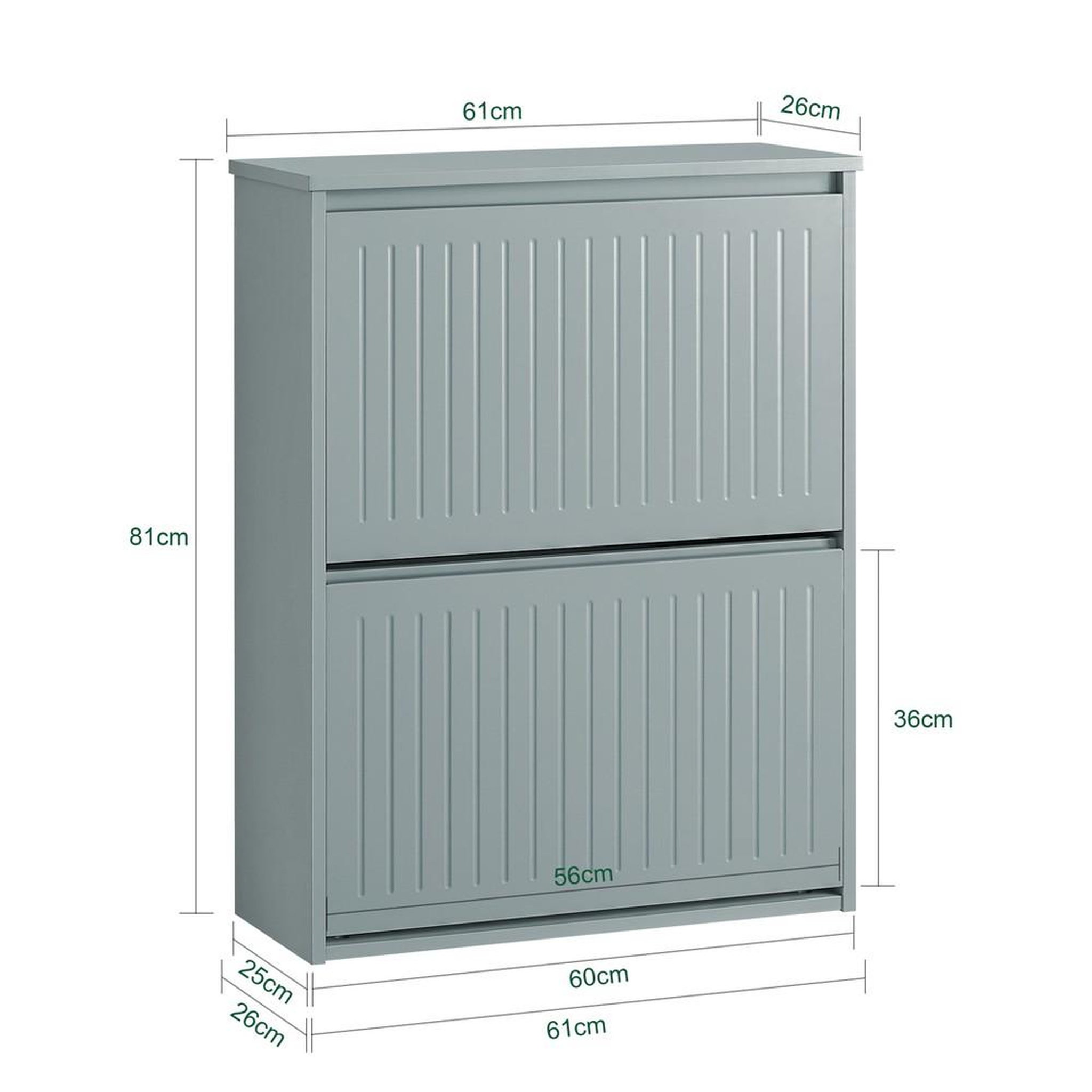 Voir la diapositive 3 : SOBUY SoBuy - Meuble À Chaussures 2 portes - Nordique - FSR165-K