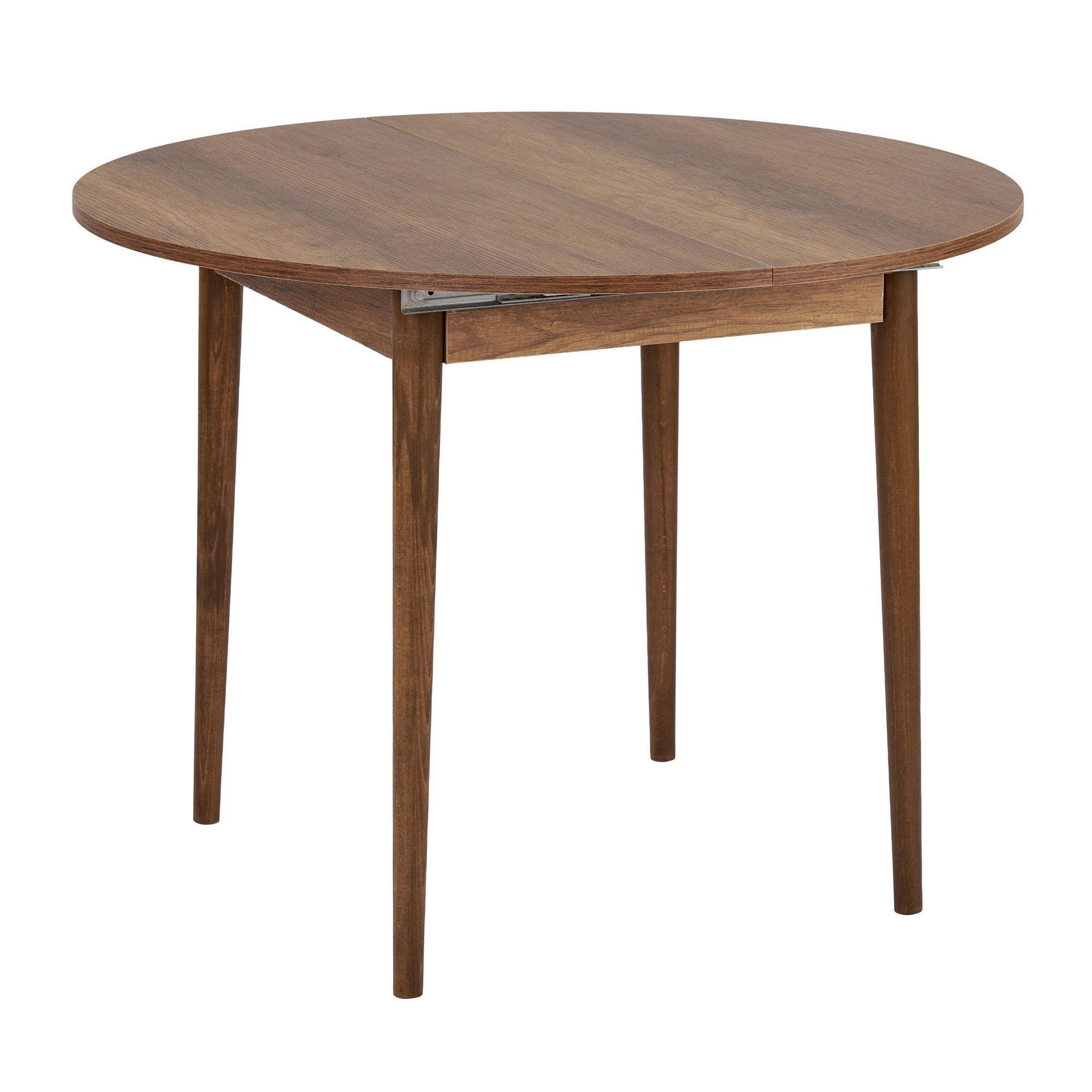 Habitat et Jardin Table à manger extensible en bois  viona  100 x 100 x 75 cm - barok walnut