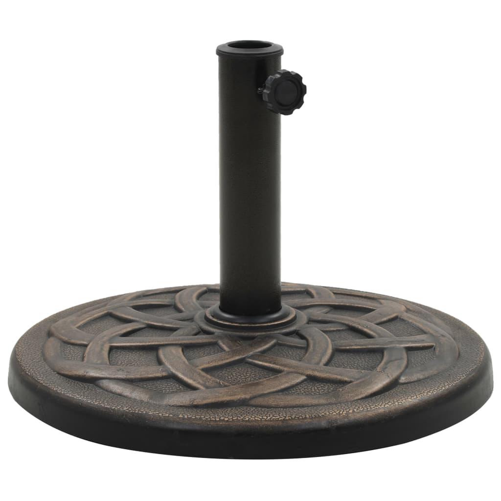 VIDAXL Socle rond de parasol Polyresine 11 kg Bronze