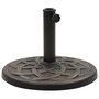 Voir la diapositive 1 : VIDAXL Socle rond de parasol Polyresine 11 kg Bronze