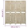 Voir la diapositive 6 : VIDAXL Cloison de separation 4 panneaux 140x165 cm Bois de Paulownia
