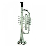 BASS & BASS Trompette à 4 pistons en plastique métalisé