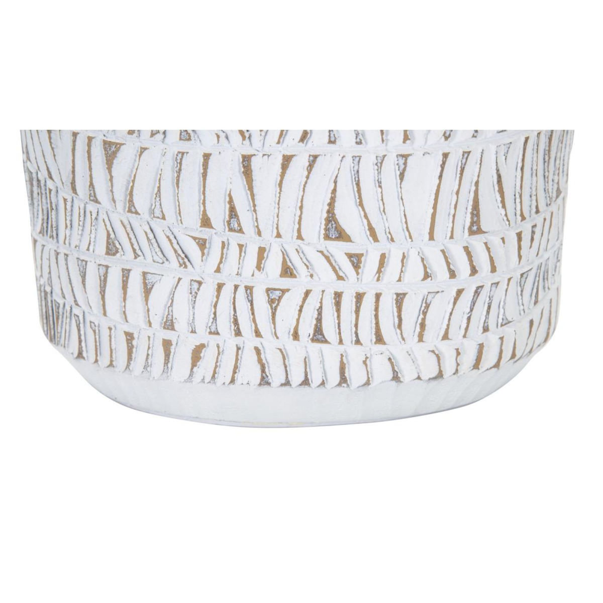 Paris Prix Vase Ovale Abstrait  Nairobi  50cm Blanc