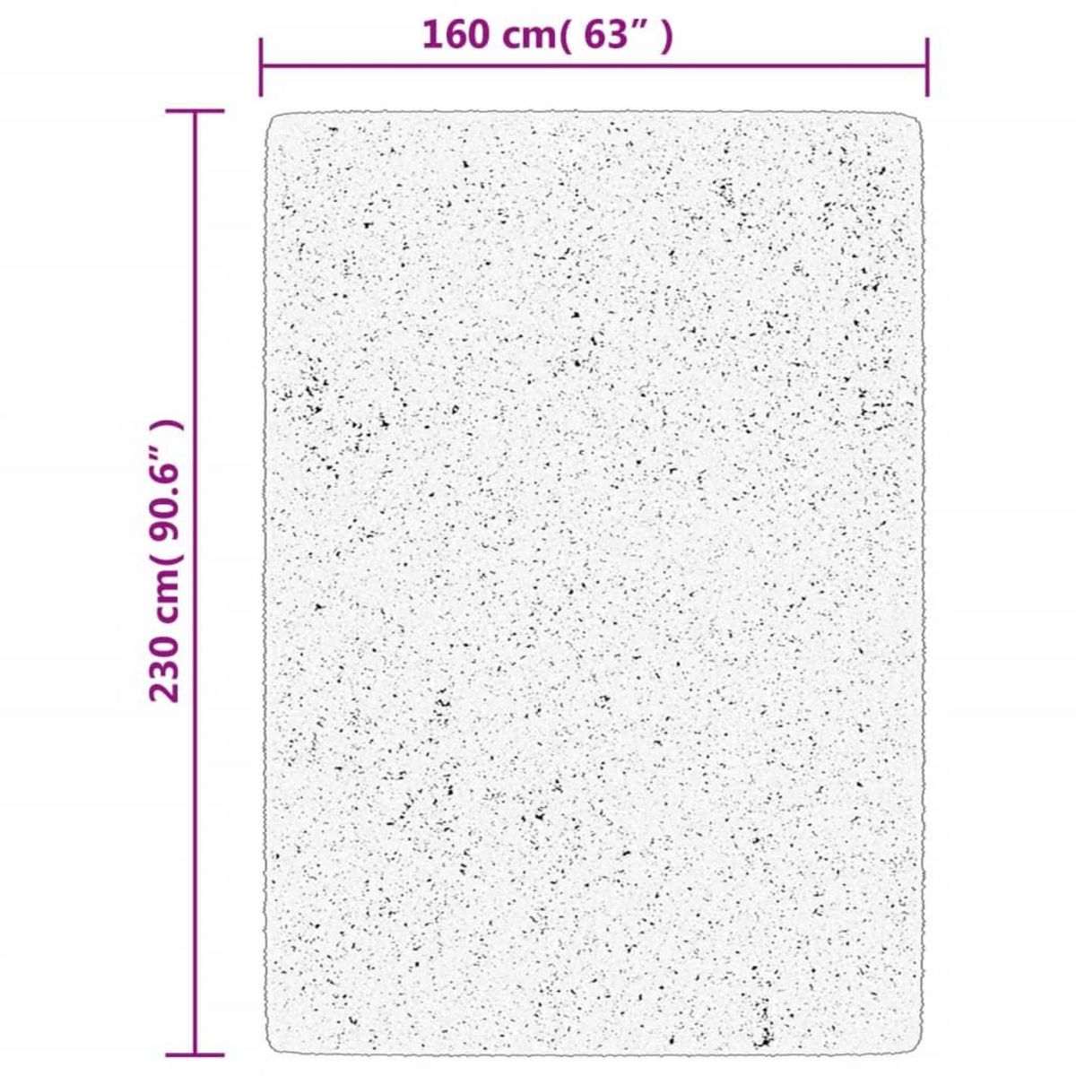 VIDAXL Tapis shaggy PAMPLONA poils longs moderne beige 160x230 cm