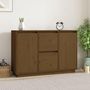Voir la diapositive 1 : VIDAXL Buffet Marron miel 111x34x75 cm Bois massif de pin