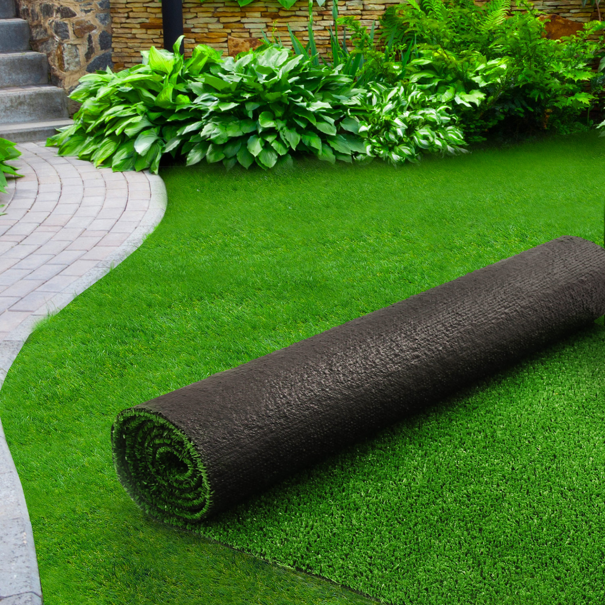 Voir la diapositive 4 : ID MARKET Gazon synthétique artificiel 1x10 M 7 mm d'épaisseur pour jardin et balcon