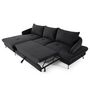 Voir la diapositive 2 : LISA DESIGN Ninon - canapé d'angle gauche 4 places convertible avec coffre en tissu texturé