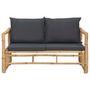Voir la diapositive 4 : VIDAXL Salon de jardin 4 pcs avec coussins Bambou