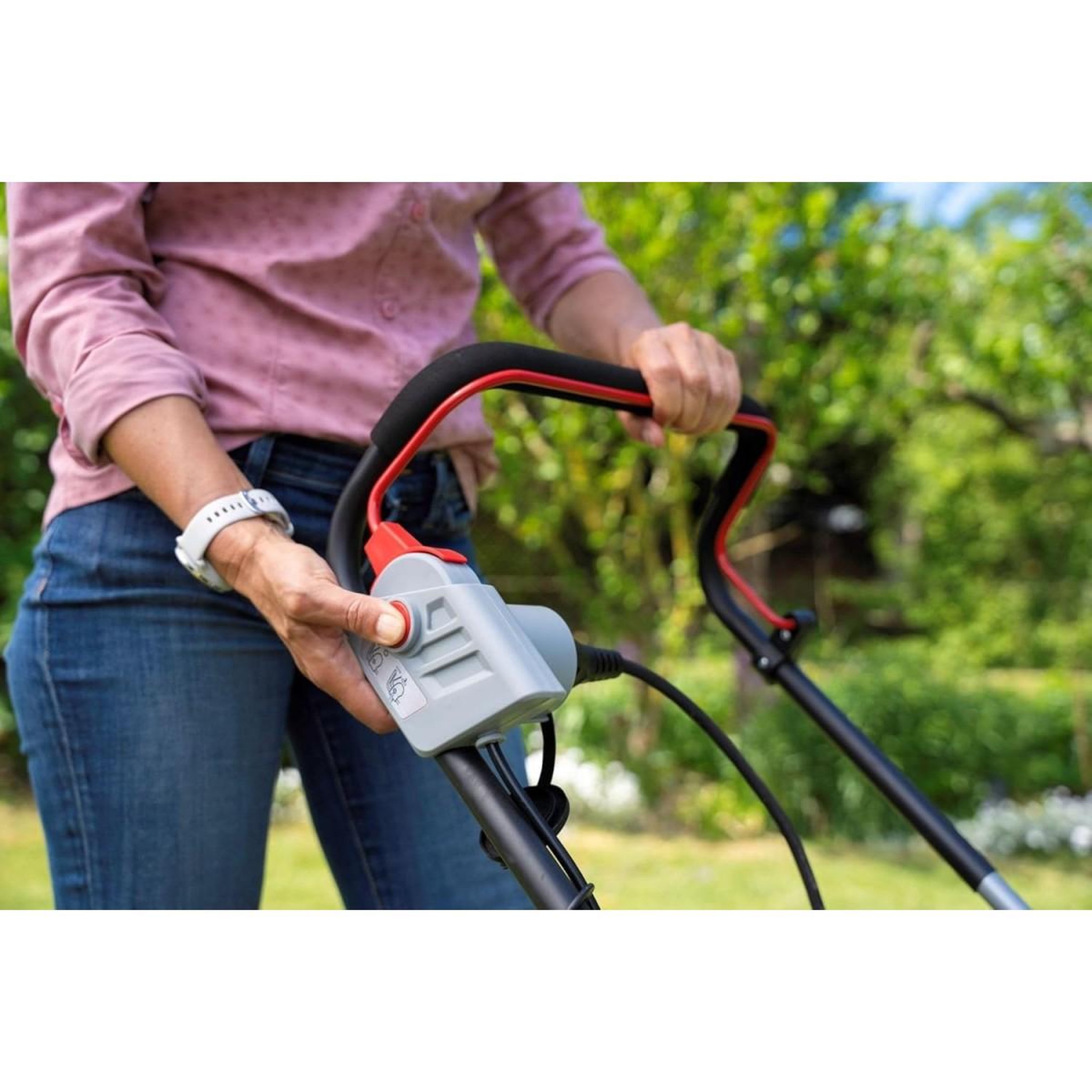 Voir la diapositive 6 : Ikra Tondeuse électrique 1600w largeur de coupe 38cm tonte & ramassage pelouse, tondeuse gazon bac 45l ikra