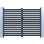 Voir la diapositive 1 : Habitat et Jardin Portail aluminium semi ajouré  Julien  - 300 x 140 cm - Gris