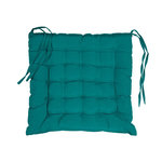 Paris Prix Galette de Chaise Matelassée  Essentiel  40x40cm Bleu Paon