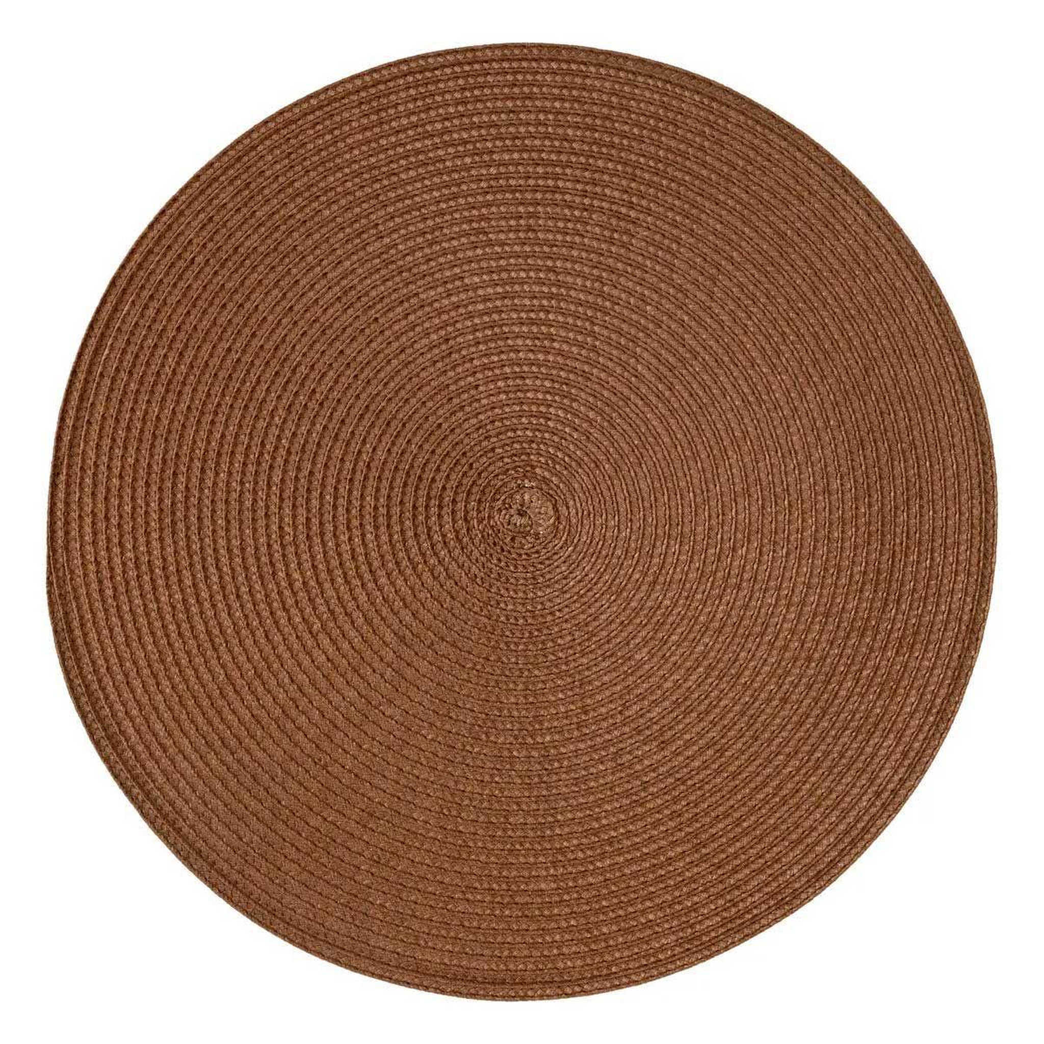 SECRET DE GOURMET Set de table rond  tressé  38cm camel foncé