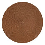 SECRET DE GOURMET Set de Table Rond  Tressé  38cm Camel Foncé