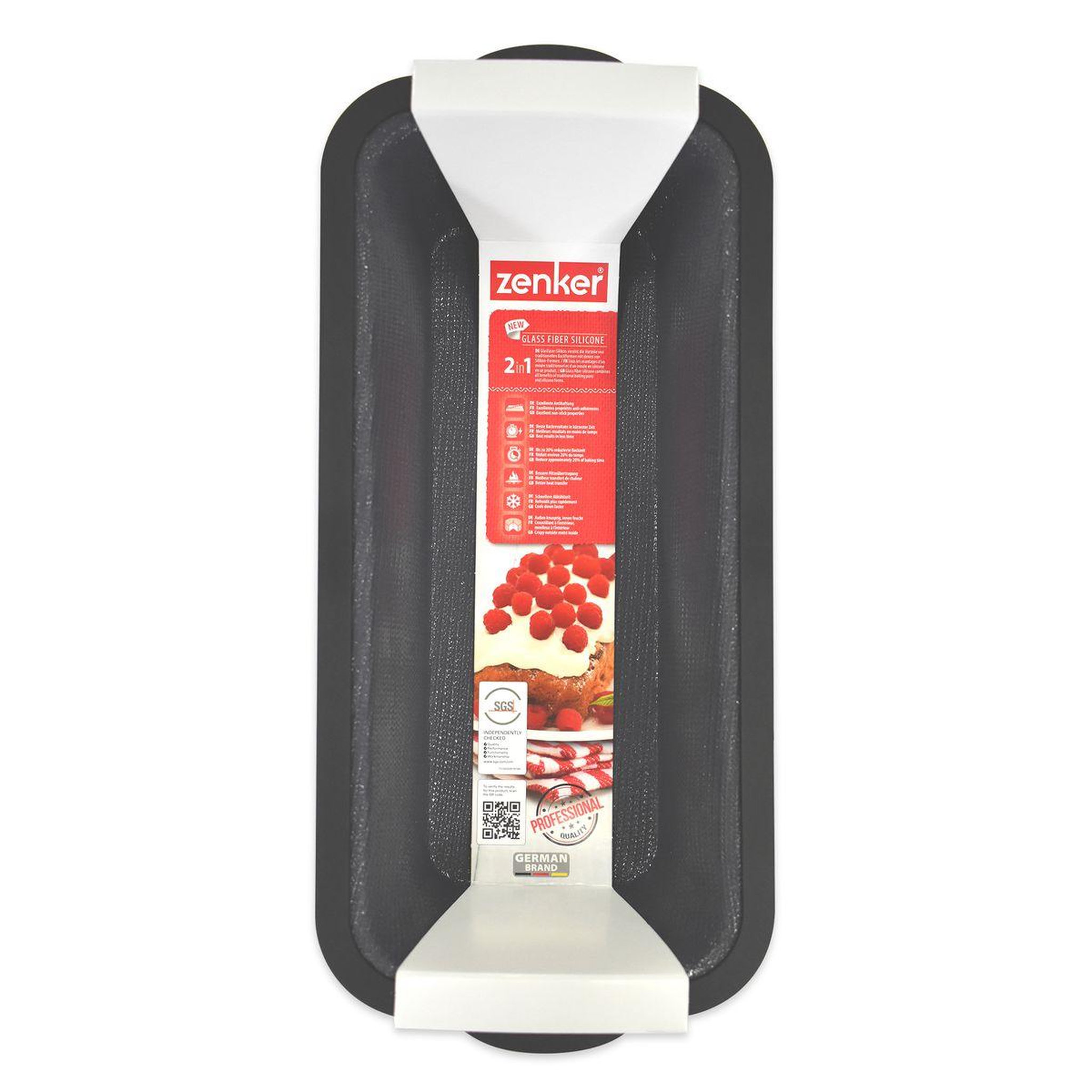 Voir la diapositive 6 : ZENKER Lot de 2 moules à gâteaux 31,5/14,2 cm en silicone silicone fibre de verre silicone fibre de verre zenker  silicone fibre de verre