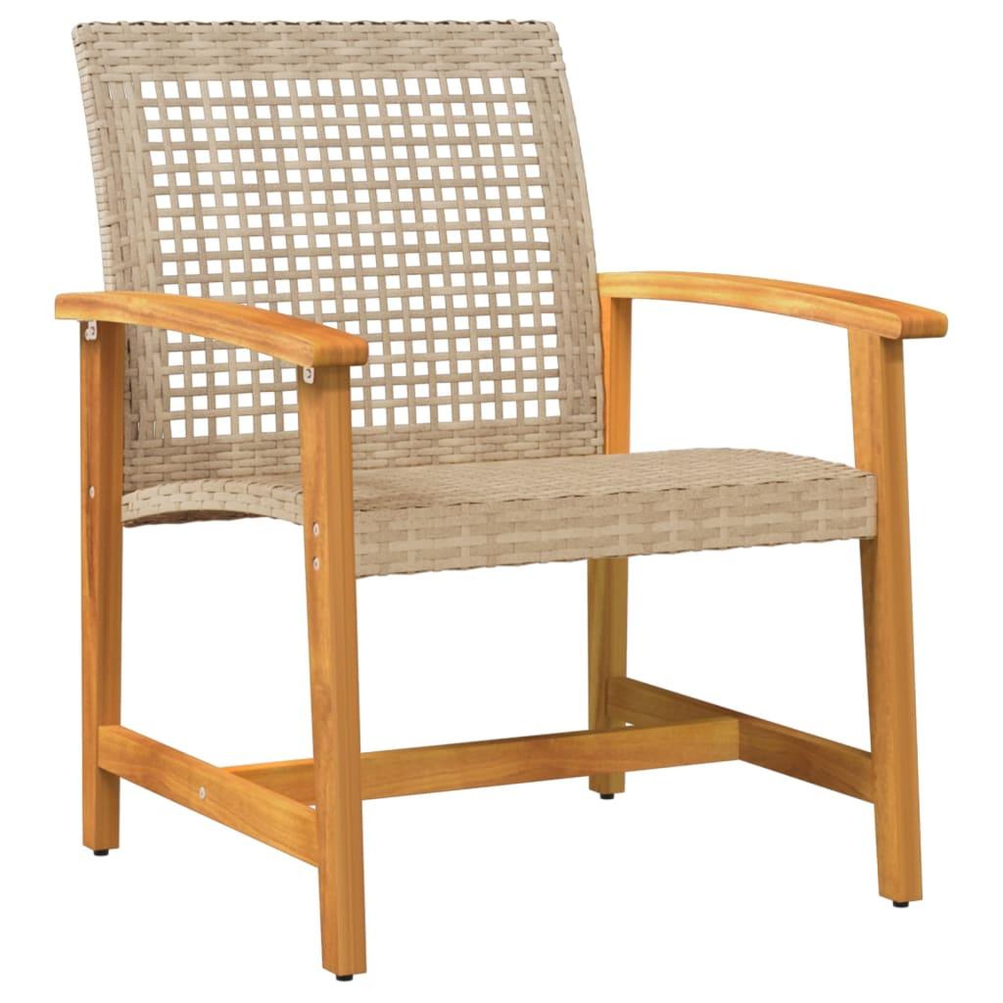 Voir la diapositive 4 : VIDAXL Ensemble de bistro 3 pcs beige resine tressee et bois d'acacia