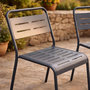 Voir la diapositive 6 : CONCEPT USINE Lot de 2 chaises de jardin empilables gris foncé BERGAME