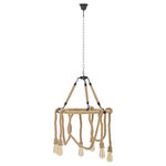 Paris Prix Lampe Suspension en Bambou  Rope  64cm Naturel