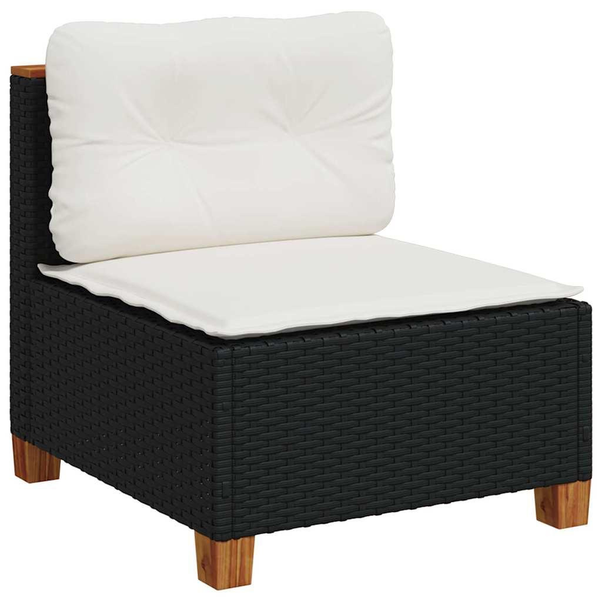 Voir la diapositive 5 : VIDAXL Salon de jardin 9 pcs avec coussins noir resine tressee