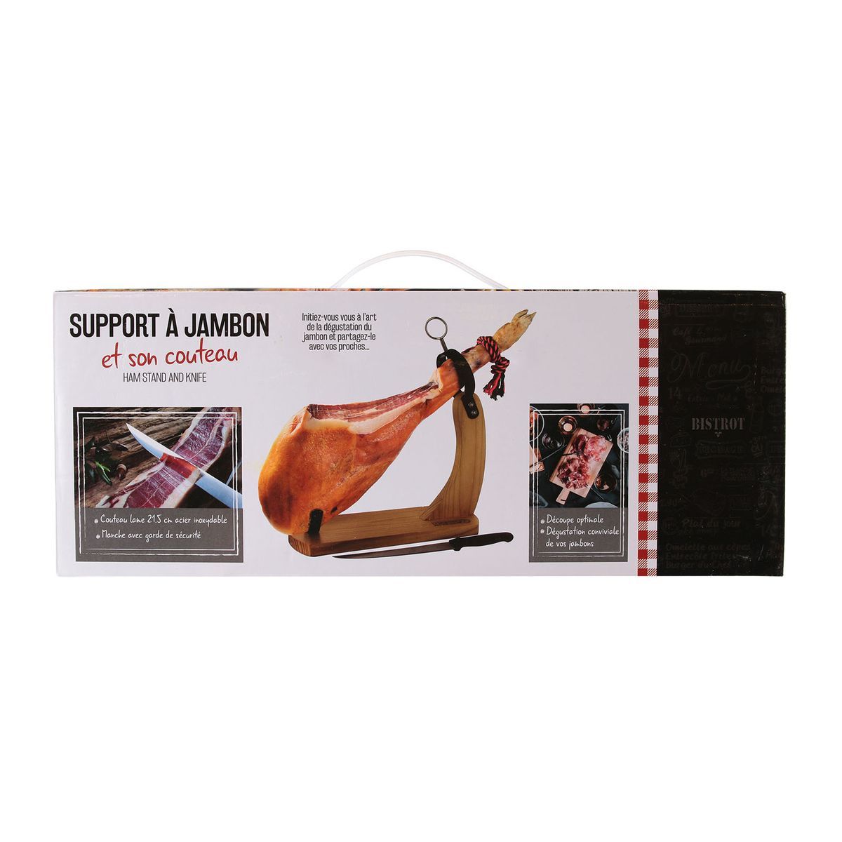 Support jambon avec couteau 