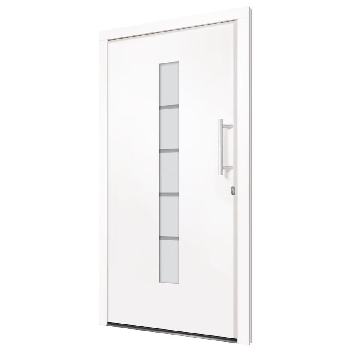 VIDAXL Porte d'entree Aluminium et PVC Blanc 110x210 cm