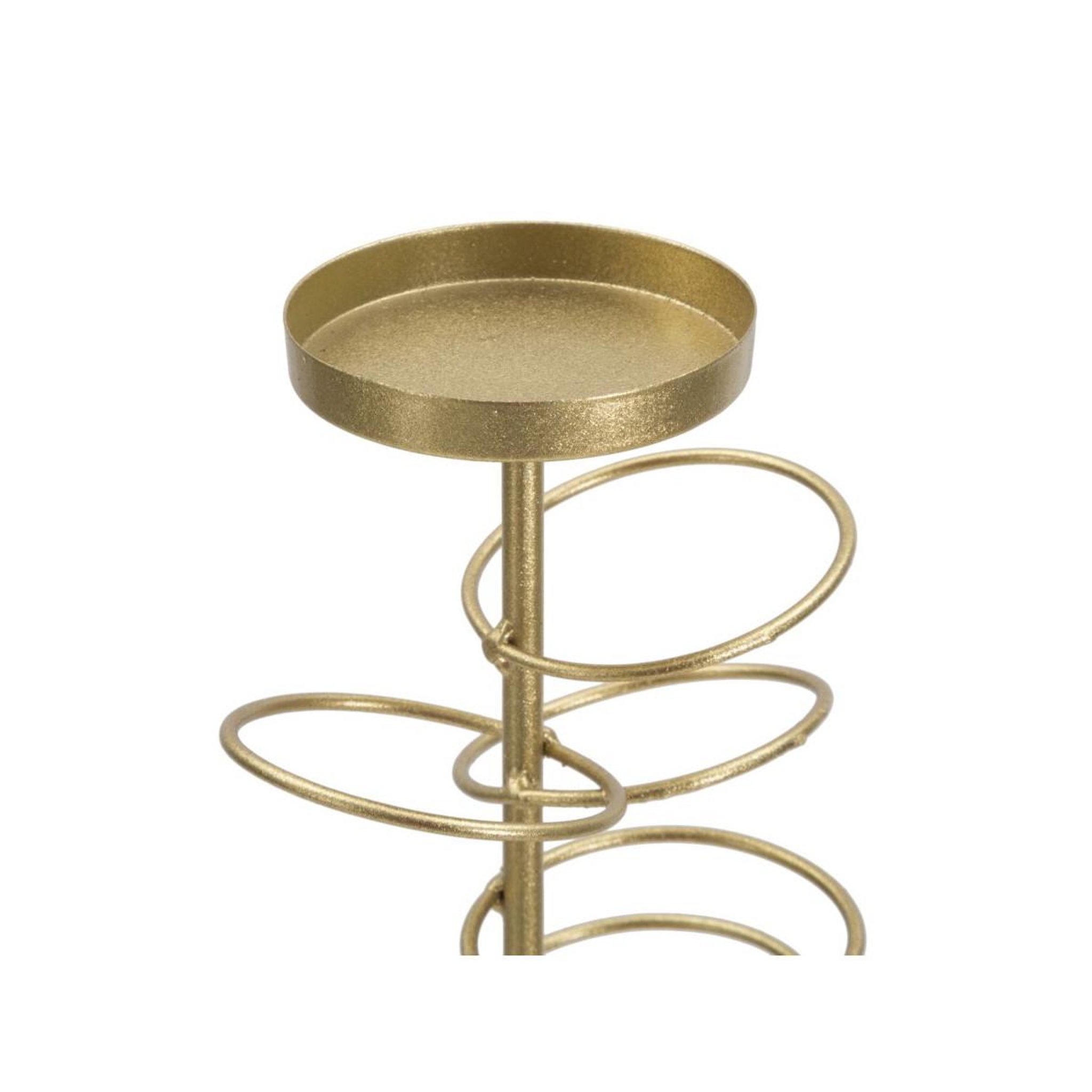 Voir la diapositive 2 : Paris Prix Bougeoir design en métal  rings  50cm or