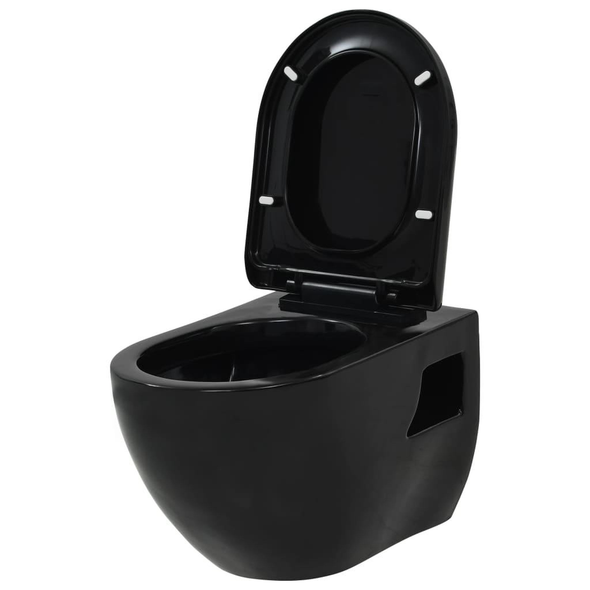 Voir la diapositive 4 : VIDAXL Toilette suspendue au mur avec reservoir cache Ceramique Noir