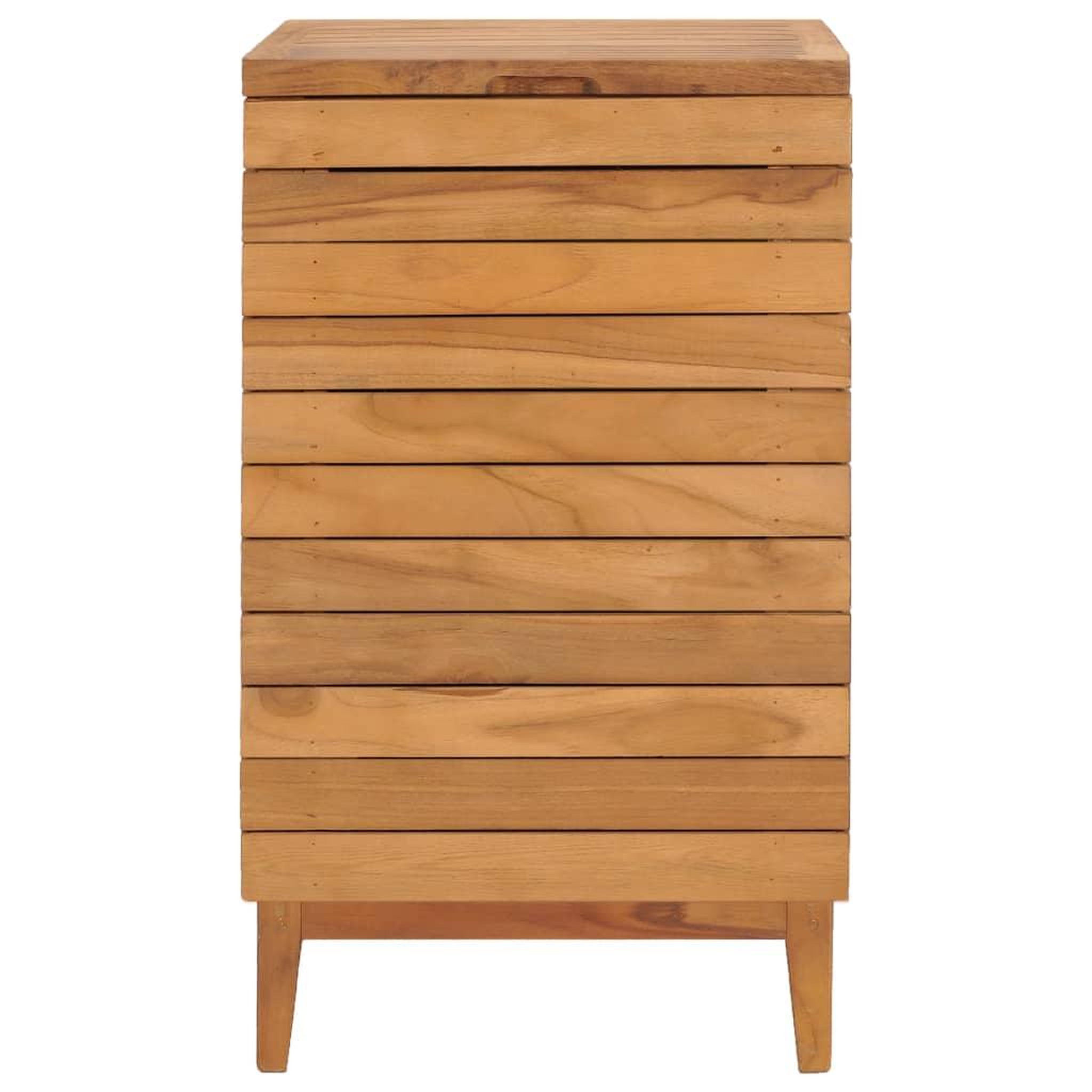 Voir la diapositive 2 : VIDAXL Panier a linge 40x40x70 cm bois de teck massif