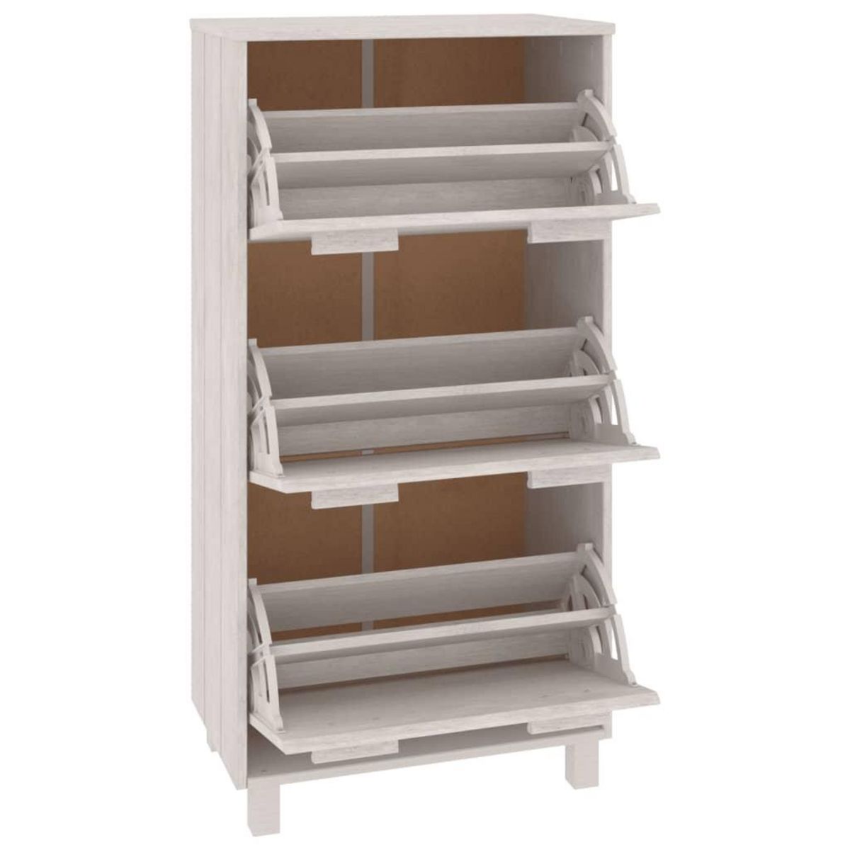 VIDAXL Armoire a chaussures HAMAR Blanc 59,5x35x117 cm Bois de pin