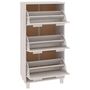 Voir la diapositive 4 : VIDAXL Armoire a chaussures HAMAR Blanc 59,5x35x117 cm Bois de pin