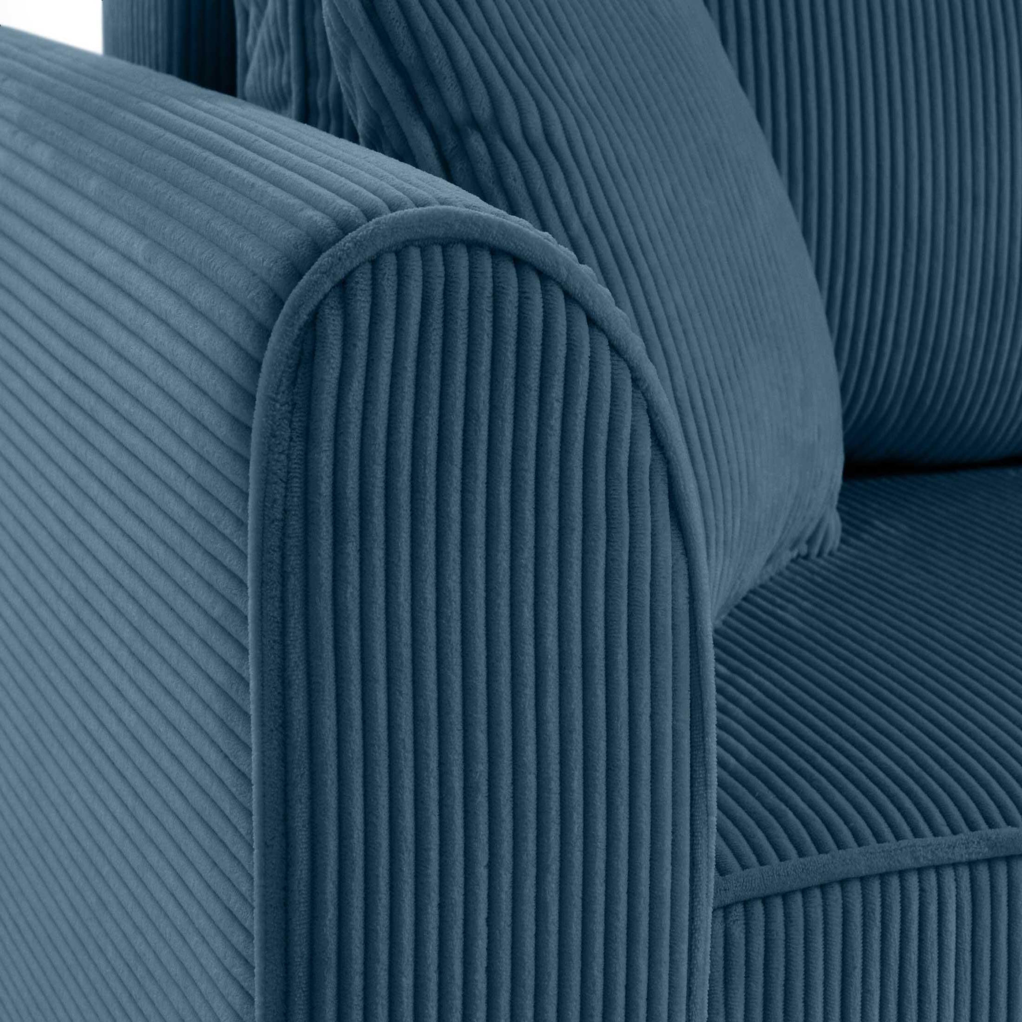 Voir la diapositive 5 : BEST MOBILIER Saphir - canapé d'angle réversible 4 places - convertible avec coffre - en velours côtelé