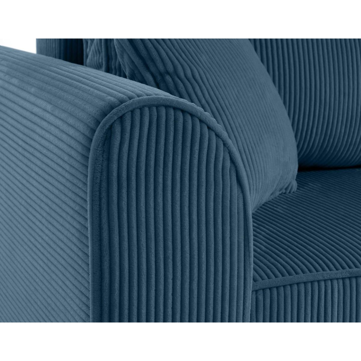 BEST MOBILIER Saphir - canapé d'angle réversible 4 places - convertible avec coffre - en velours côtelé