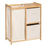 FIVE Étagère avec 1 panier à linge et 2 paniers de rangement TIDY BOX - Beige