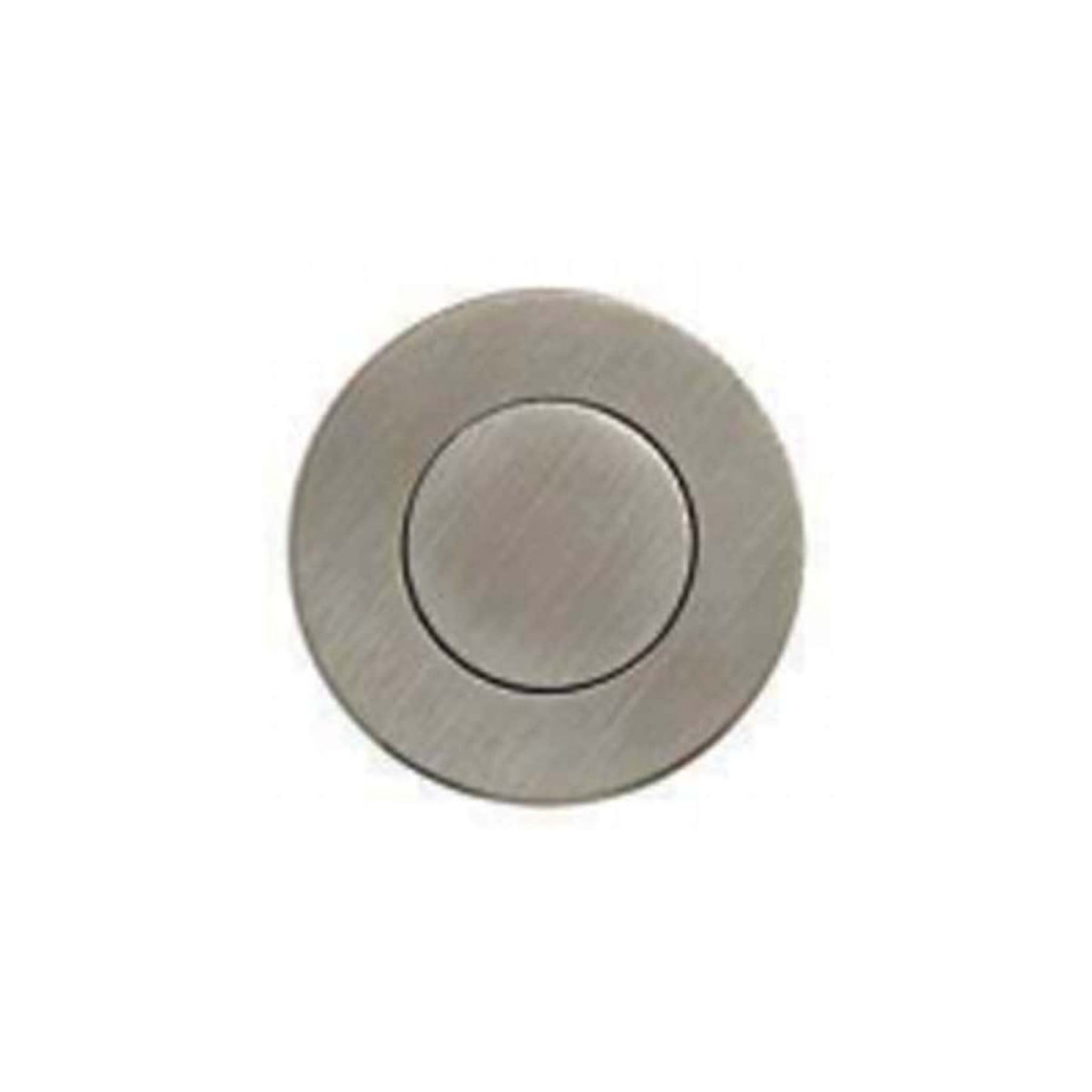 Voir la diapositive 1 : ESPACE-BRICOLAGE Poignées cuvettes ronde à encastrer - Avec platine poussoir - Diamètre 55 mm - Inox Brossé