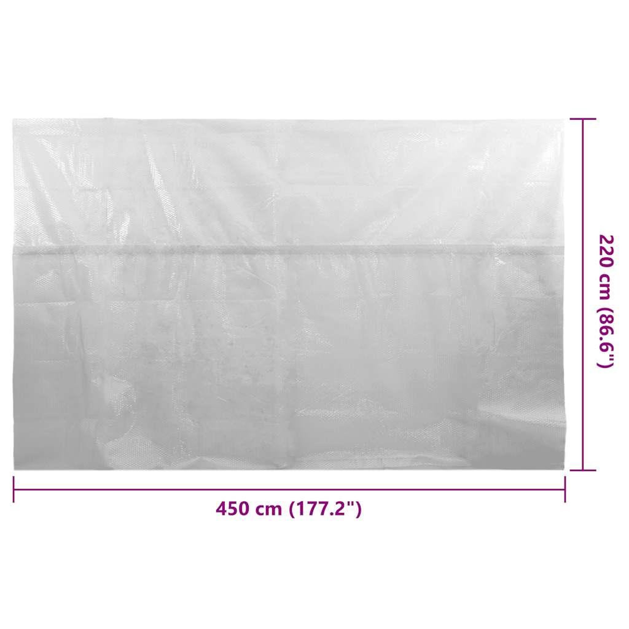 Voir la diapositive 6 : VIDAXL Film solaire de piscine flottant pe 450x220 cm gris