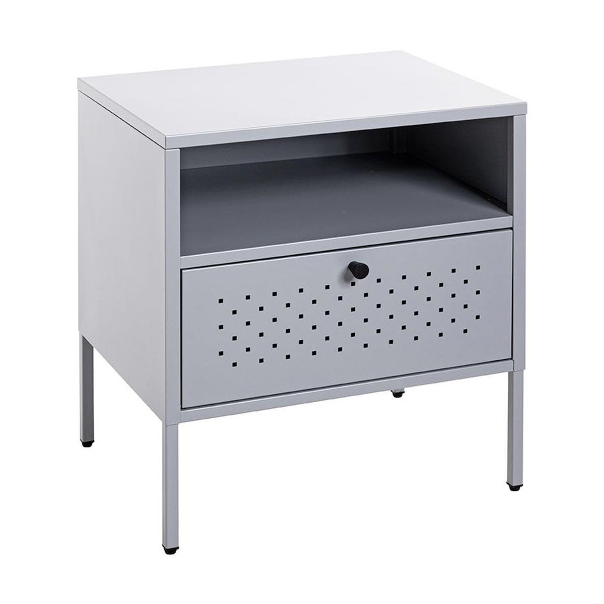 Paris Prix Table de Chevet 1 Tiroir  Boston  50cm Gris