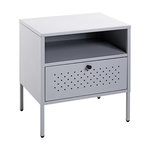 Paris Prix Table de Chevet 1 Tiroir  Boston  50cm Gris