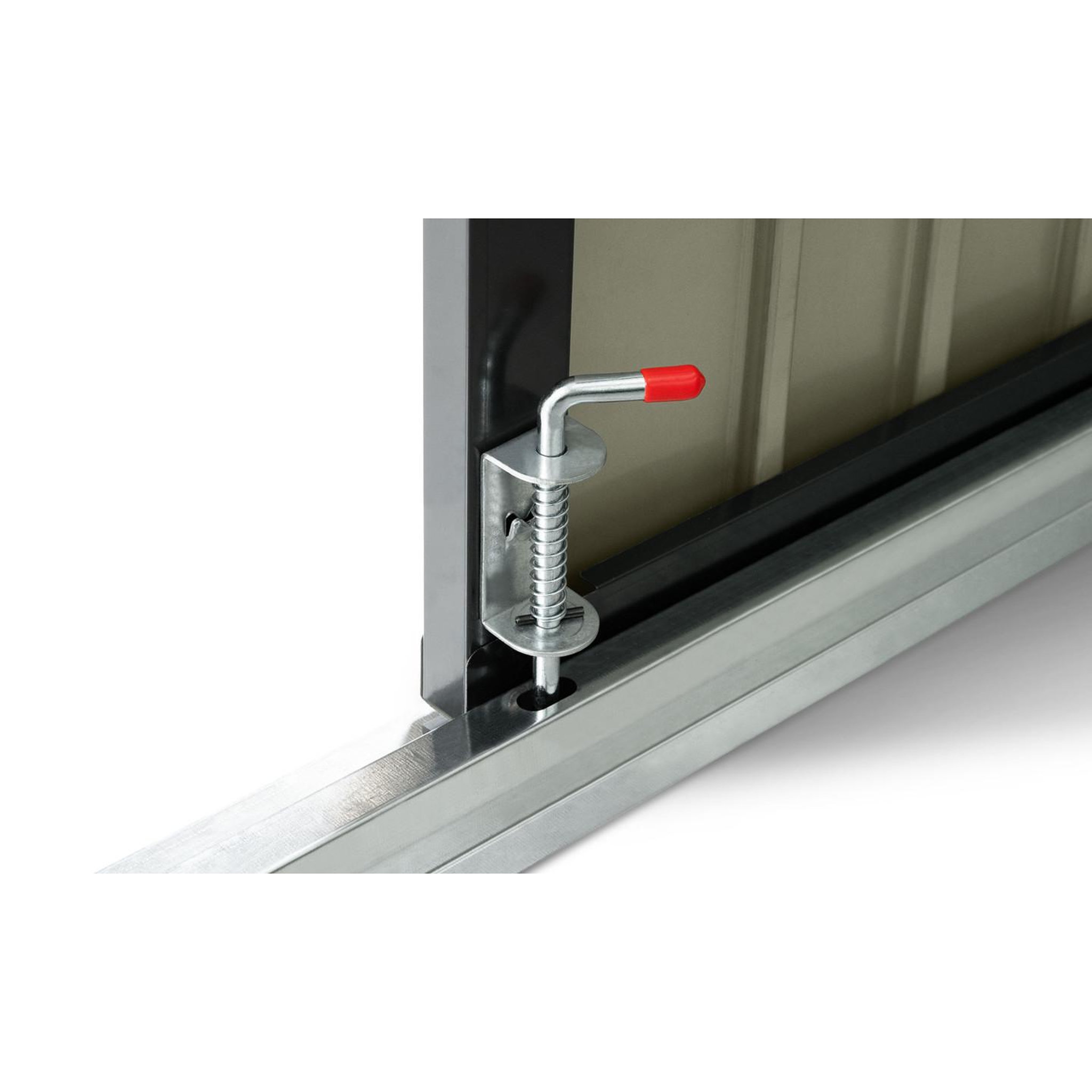 Voir la diapositive 6 : ID MARKET Abri de jardin en métal effet bois verrouillable multi-rangement pour stockage vélos, outils, poubelles