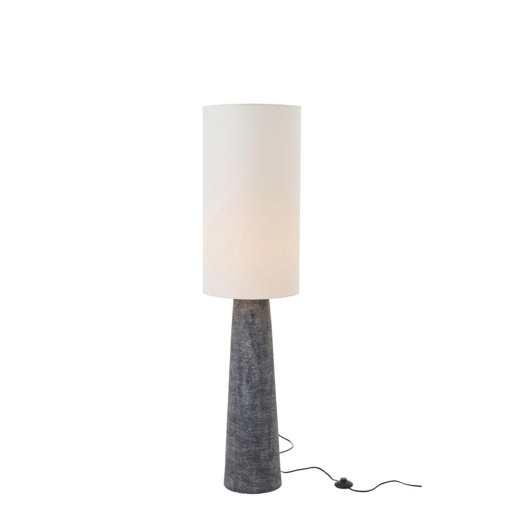 Voir la diapositive 2 : J-LINE Lampadaire en fibre de verre  ava  144cm noir & blanc