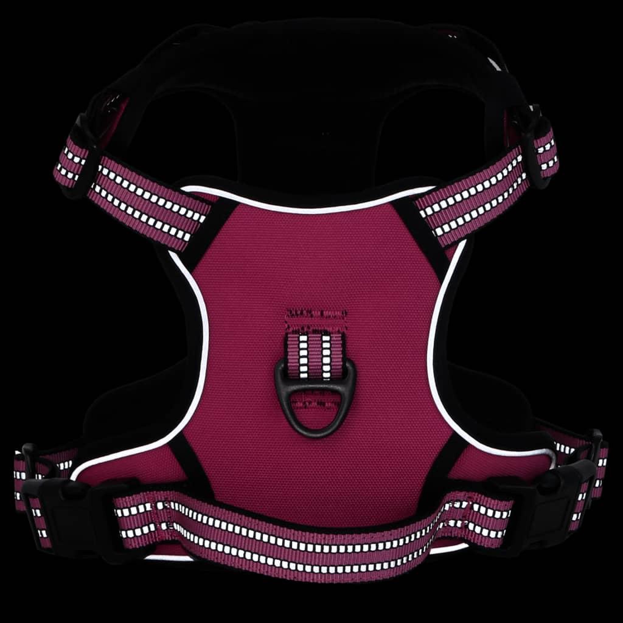 Voir la diapositive 3 : VIDAXL Harnais pour chien avec bandes reflechissantes reglables rose L