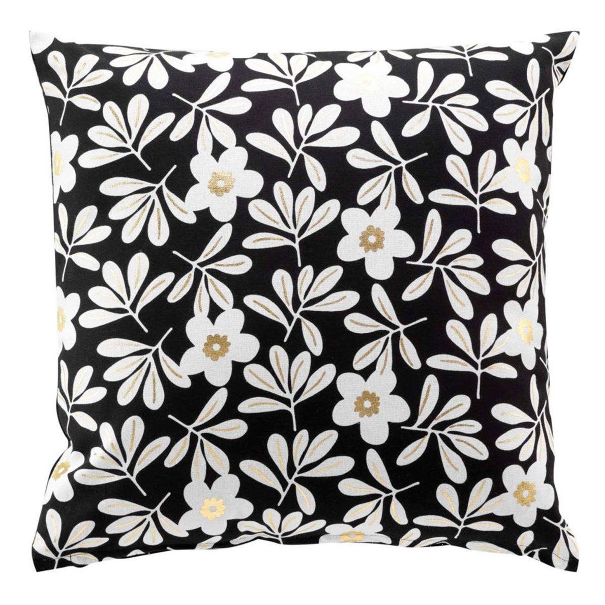 Douceur d'Intérieur Coussin déco imprimé  wilma  45x45cm noir