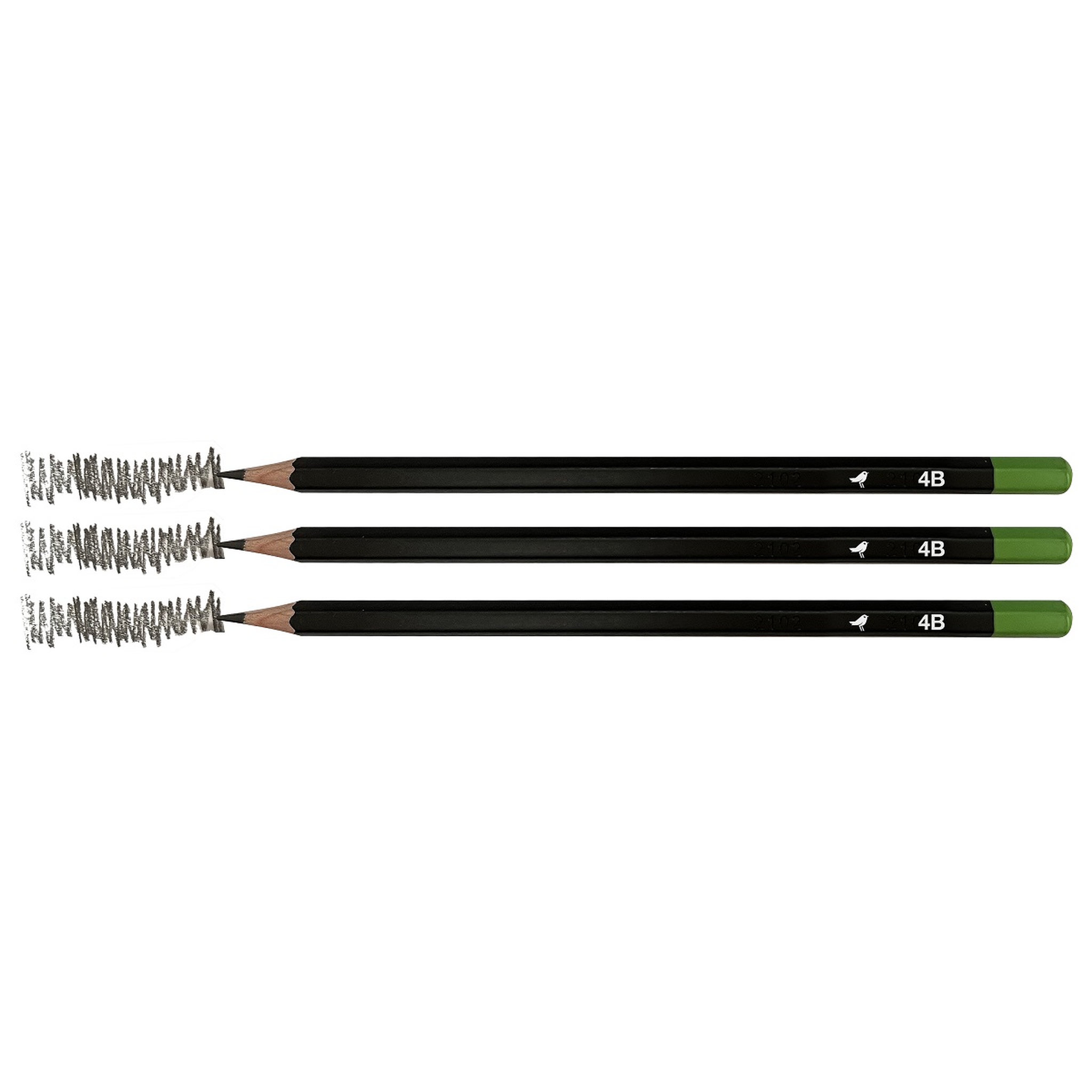 Voir la diapositive 3 : AUCHAN  Lot de 3 crayons graphite 4B