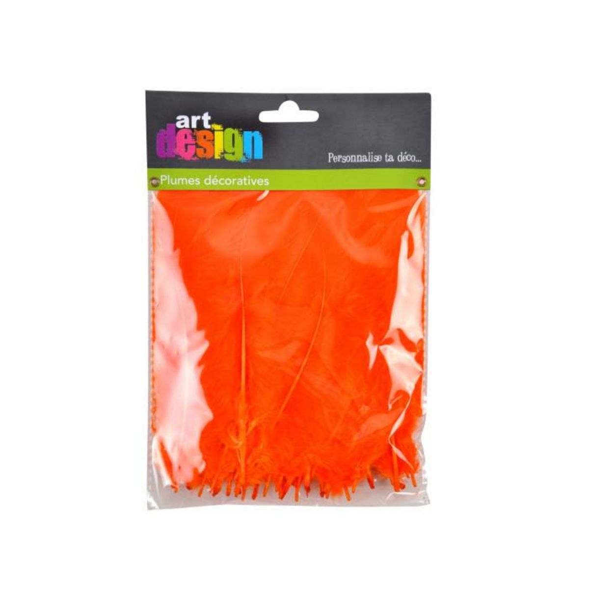 Paris Prix Lot de 35 Plumes Décoratives  Sensa  16cm Orange