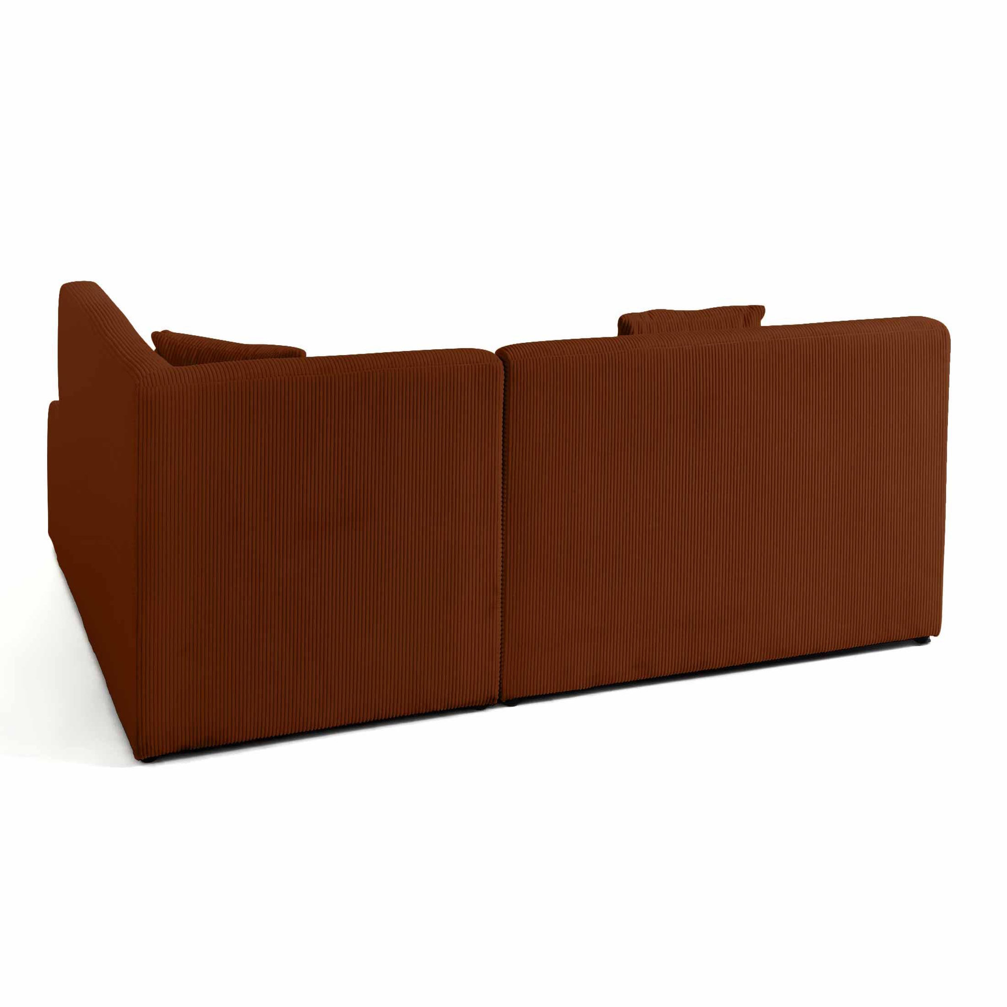 Voir la diapositive 4 : LISA DESIGN Onyx - canapé modulable d'angle droit - 5 places - en velours côtelé