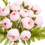 Voir la diapositive 2 : ATMOSPHERA Bouquet de Fleurs  18 Mini Camelia  30cm Rose