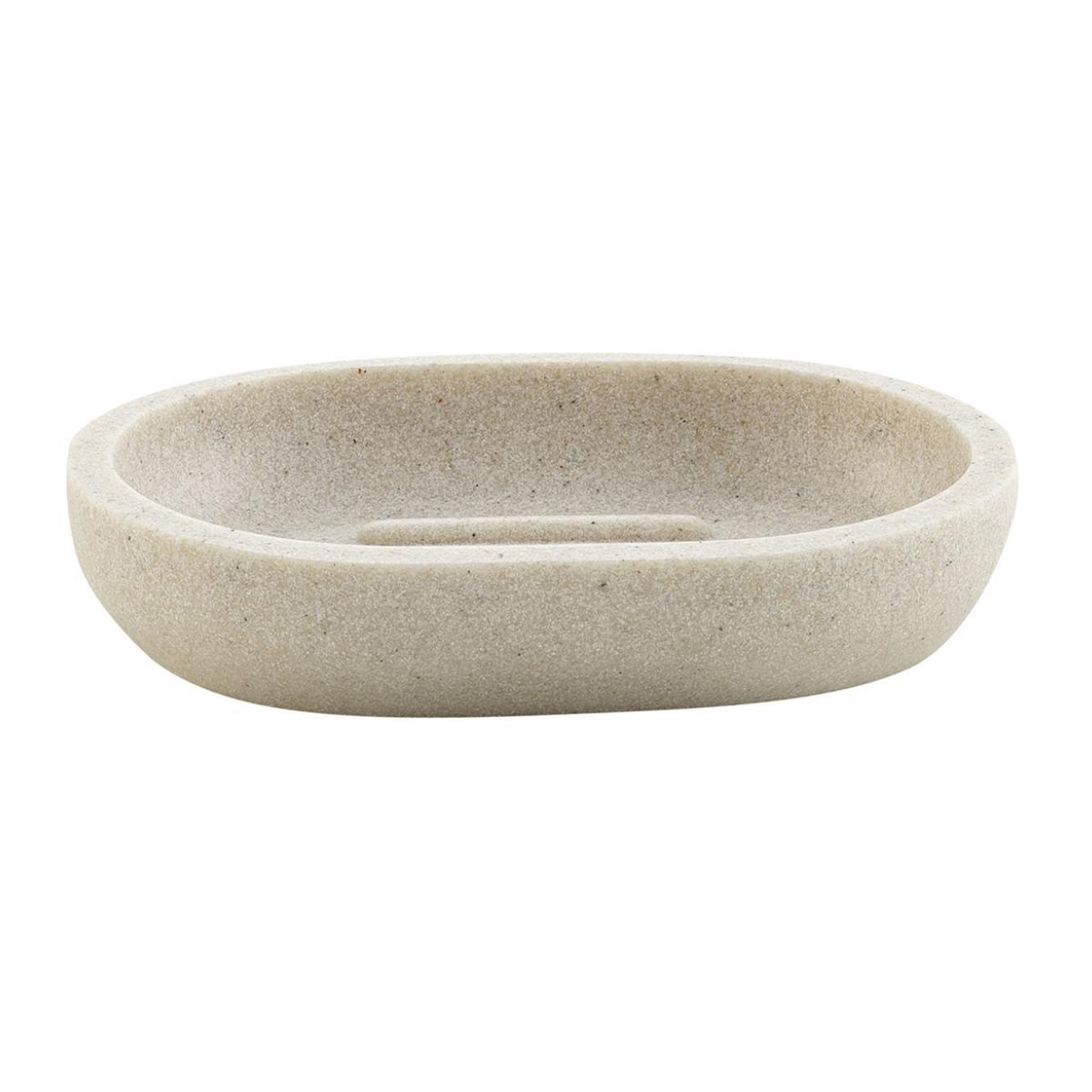 Douceur d'Intérieur Porte savon design  granite  12cm sable