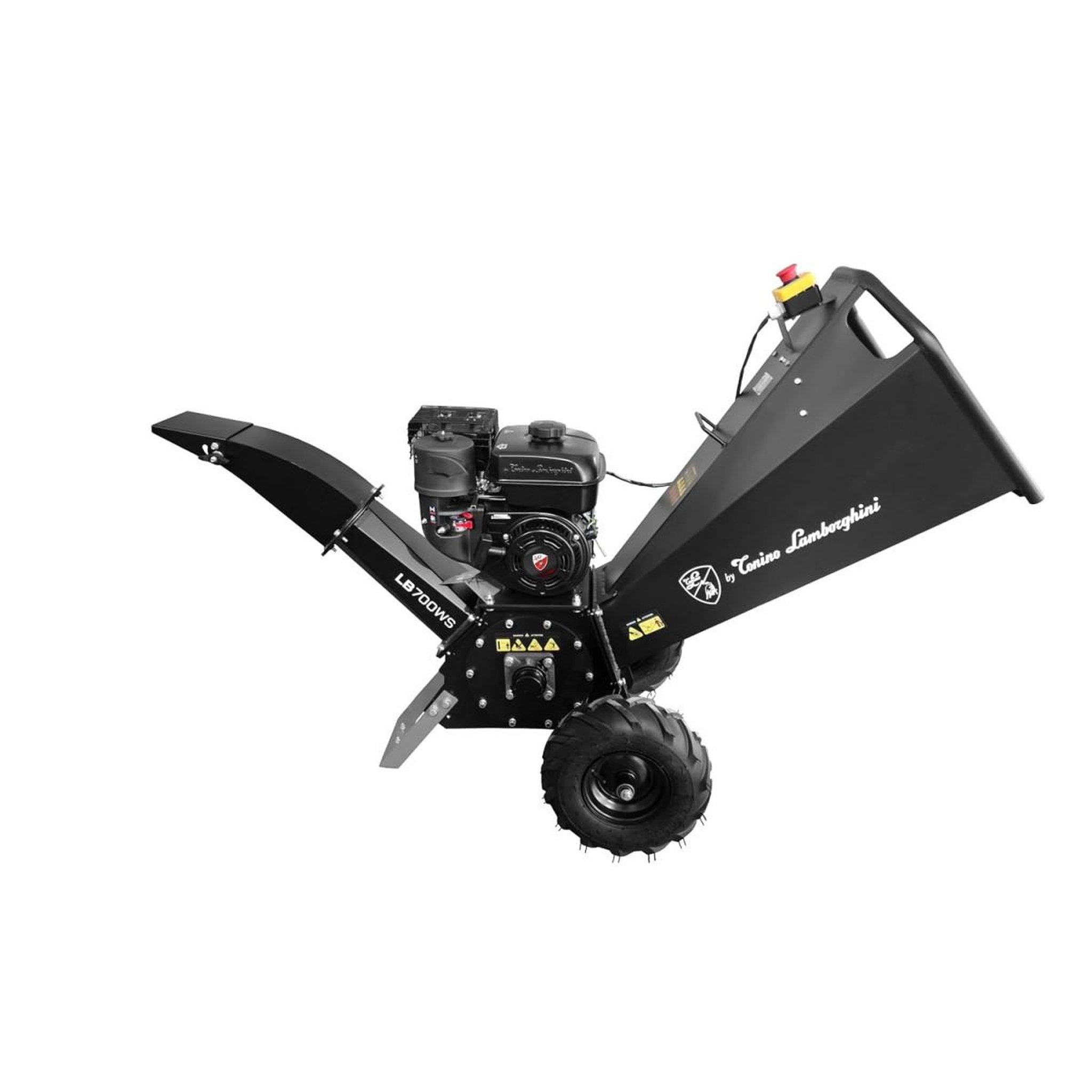 Voir la diapositive 6 : BY TONINO LAMBORGHINI GARDEN MACHINERY Broyeur de végétaux thermique 7cv 212 cm³ coupe ø100 mm max démarrage manuel tonino lamborghini
