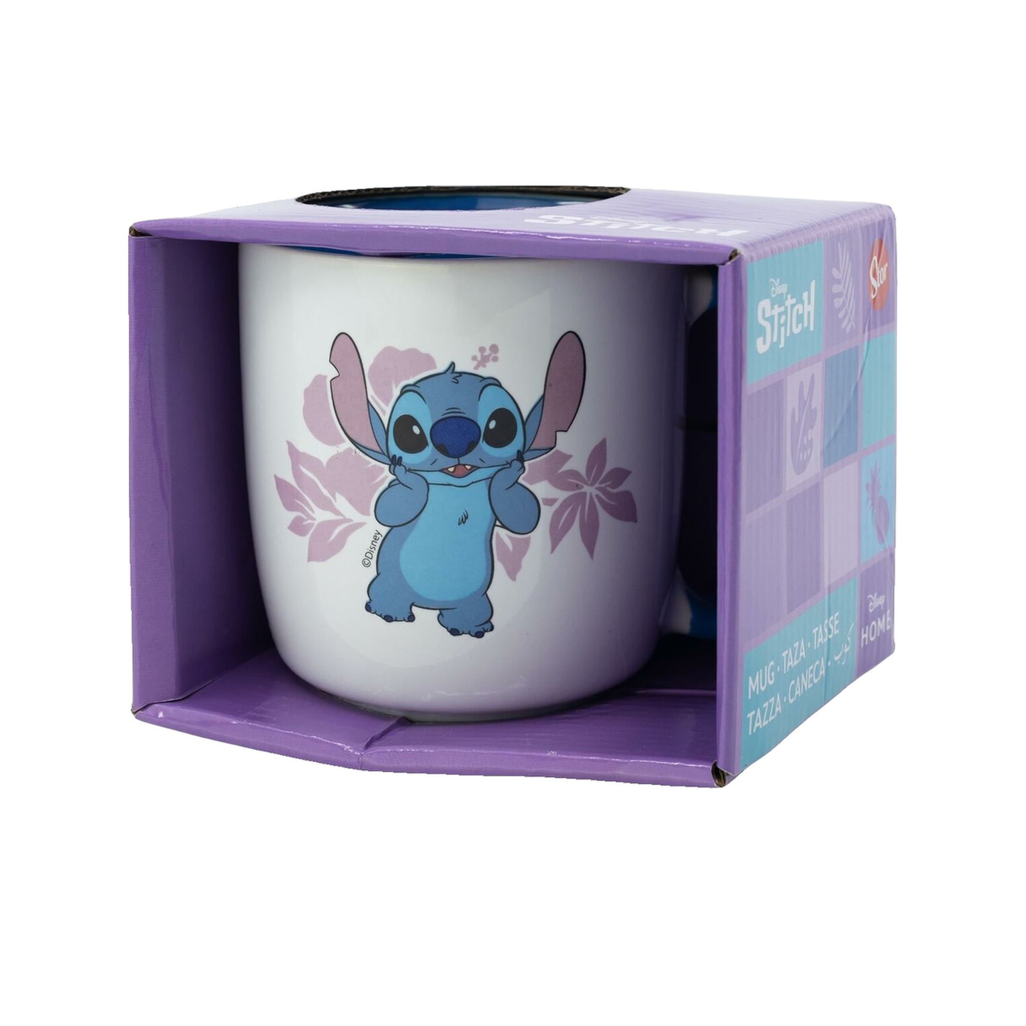 Voir la diapositive 2 : STOR Tasse stor stitch pink flowers 385 ml multicolore