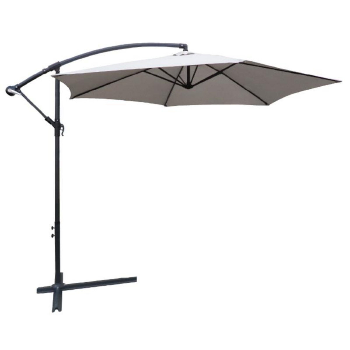 Keter Parasol déporté rond collioure diamètre 3m  - gris - 14-700765