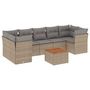 Voir la diapositive 2 : VIDAXL Salon de jardin avec coussins 8pcs melange beige resine tressee
