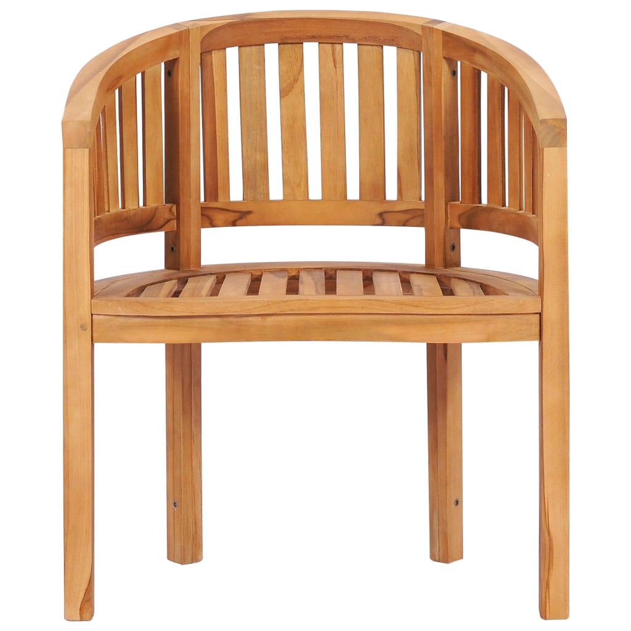 Voir la diapositive 2 : VIDAXL Chaise en forme de banane Bois de teck solide